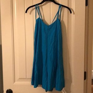 Flowy, blue, spaghetti strapped, ROMPER